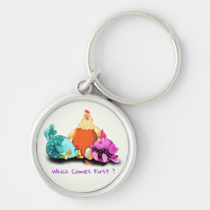 Funny Chickens wachtende eieren op Hatch - Fun Sle Sleutelhanger