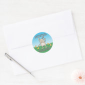 Funny Chicks Dig the Easter Bunny Ronde Sticker (Envelop)