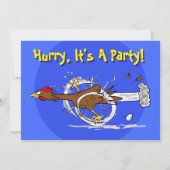 Funny Chicyverjaardaguitnodiging Kaart (Achterkant)