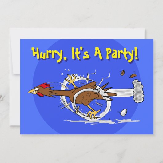 Funny Chicyverjaardaguitnodiging Kaart (Achterkant)