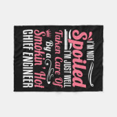 Funny Chief Engineer Wife Girlfriend Maritime Vale Fleece Deken (Voorkant (Horizontaal))