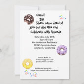 Funny Chihuaha Donuts Birthday Party Invitation Kaart (Achterkant)