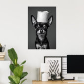 Funny Chihuahua Bathroom Art Print, Toilet Paper Poster (Thuiskantoor)