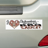 Funny Chihuahua BBQ Bumpersticker (Op auto)