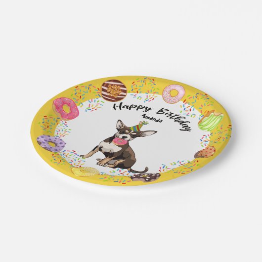 Funny Chihuahua Birthday Party Paper Bord (Gekanteld)