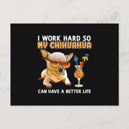 Funny Chihuahua Chihuahua Lover Gifts Aankondigingskaart (Voorkant)