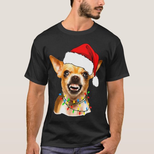 Funny Chihuahua Christmas Shirt For Dog Lovers Wom (Voorkant)