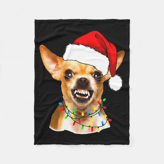 Funny Chihuahua Christmas Shirt For Dog Lovers Wom Fleece Deken (Voorkant)