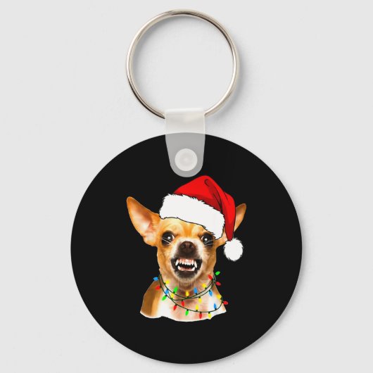 Funny Chihuahua Christmas Shirt For Dog Lovers Wom Sleutelhanger (Voorkant)