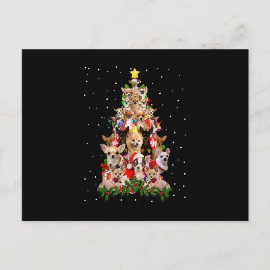 Funny Chihuahua Christmas Tree Xmas For Chihuahua Briefkaart (Voorkant)