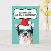 Funny Chihuahua die het jaar wil over de grap sant Kaart (Gele Bloem)