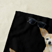 Funny Chihuahua Dog Cute Tan White Psychedelic Strandlaken (In situ)