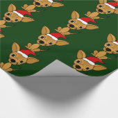 Funny Chihuahua Dog kerstpapier Cadeaupapier (Hoek)
