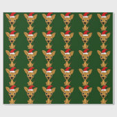 Funny Chihuahua Dog kerstpapier Cadeaupapier (Vlak)
