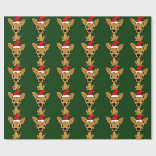 Funny Chihuahua Dog kerstpapier Cadeaupapier (Vlak)