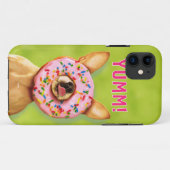 Funny Chihuahua Dog met Sprinkle Donut op Nose Case-Mate iPhone Case (Achterkant (horizontaal))