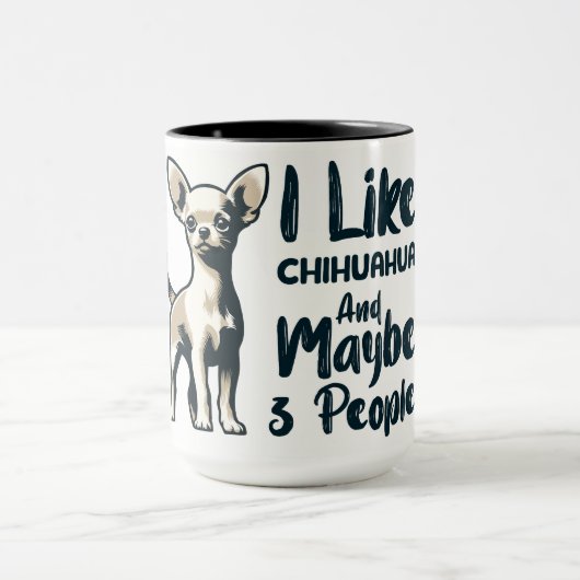 Funny Chihuahua Dog Mok (Midden)