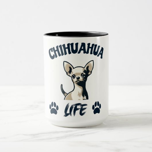Funny Chihuahua Dog Mok (Midden)