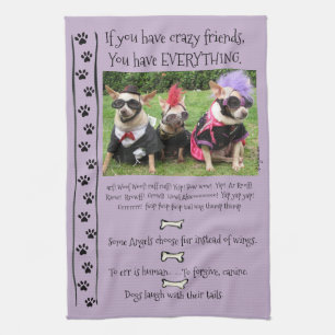 Funny Chihuahua Dog Quotes Kitchen Towel Theedoek