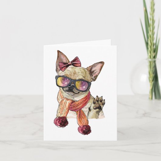 Funny Chihuahua Dog redt de datum Aankondiging (Voorkant)