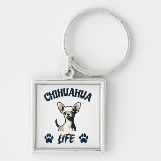 Funny Chihuahua Dog Sleutelhanger (Voorkant)