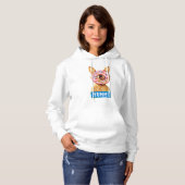 Funny Chihuahua Dog with Sprinkle Donut on Nose Hoodie (Voorkant volledig)