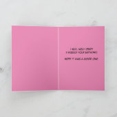 Funny Chihuahua en Paus Quote Belated Birthday Kaart (Binnen)