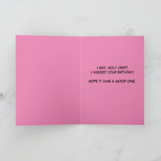 Funny Chihuahua en Paus Quote Belated Birthday Kaart (Binnen)