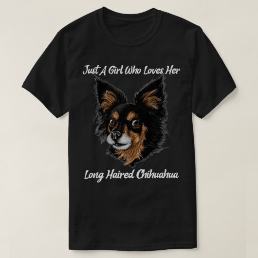 Funny Chihuahua, gewoon een meisje dat van haar Ch T-shirt (Design voorkant)