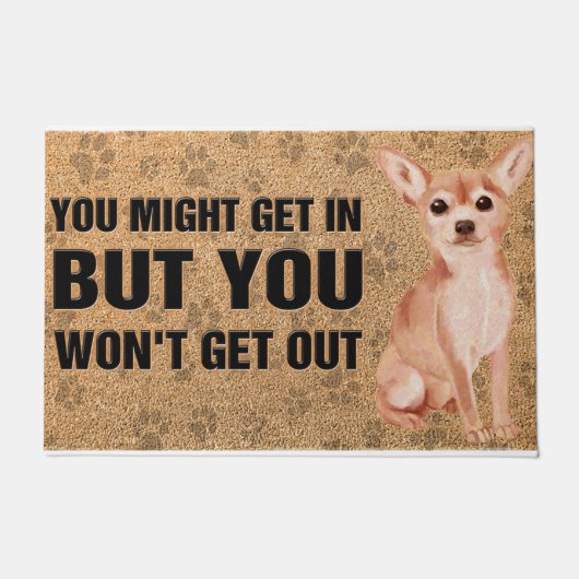 Funny Chihuahua Gezegde doormat, Dog Mam Deurmat (Voorkant)