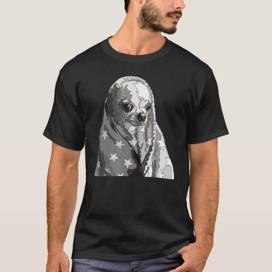 Funny Chihuahua in een knuppel Chiwawa Mam Dad Dog T-shirt (Voorkant)