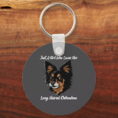 Funny Chihuahua Just A Girl Sleutelhanger (Voorkant)