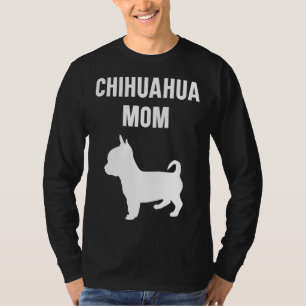 Funny Chihuahua mama met een wit silhouet van een  T-shirt