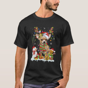 Funny Chihuahua met Kerstmis Ugly Sweater Dog Sant T-shirt