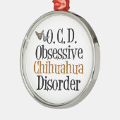 Funny Chihuahua Metalen Ornament (Links)