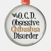 Funny Chihuahua Metalen Ornament (Voorkant)