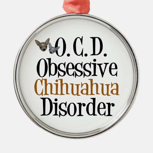 Funny Chihuahua Metalen Ornament (Voorkant)