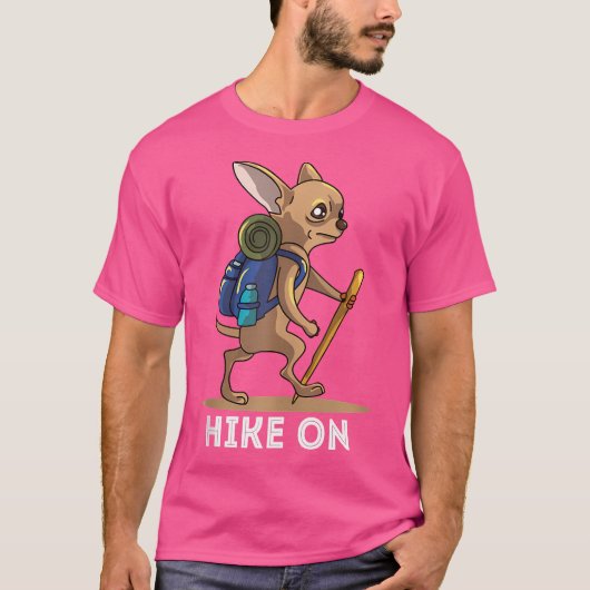 Funny Chihuahua Mountain Climate Hiking T-shirt (Voorkant)