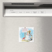 Funny Chihuahua Snowman Magnet (Insitu (Vaatwasser))