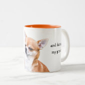 Funny Chihuahua Tweekleurige Koffiemok (Voorkant rechts)