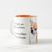 Funny Chihuahua Tweekleurige Koffiemok (Voorkant links)