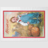 Funny  Child en Halloween Pumpkins Tissuepapier (Voorkant)