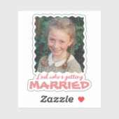 Funny Childhood Photo Look Who's Getting Married Sticker (Vel)