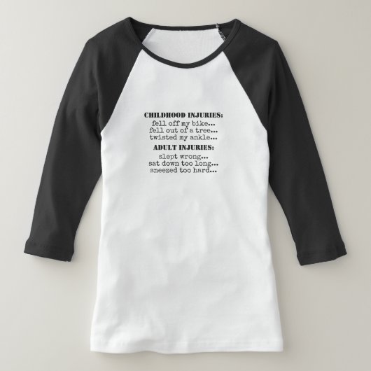 Funny Childhood Vs Adulthood Typography Quote T-shirt (Laagn)