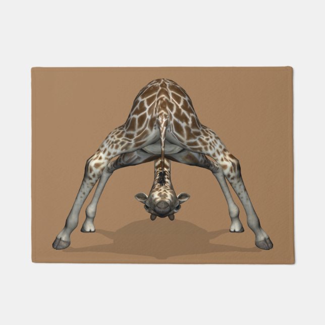 Funny Childish Giraffe Deurmat (Voorkant)