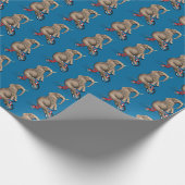 Funny Childish oliphant die een driewieler bestuur Cadeaupapier (Hoek)