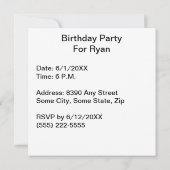 Funny Childlike Replacement Artist Birthday Kaart (Achterkant)