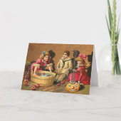  Funny Children Bobbing for Apples op party Kaart (Voorkant)