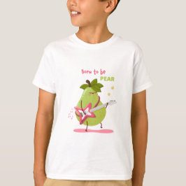 Funny children's illustration of a rock pear t-shirt