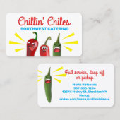 Funny chile chili peppers zuidwest Mexicaans voeds Visitekaartje (Voorkant / Achterkant)